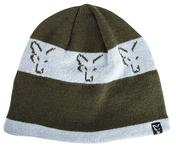 CPR992 FOX Czapka GREEN &amp; SILVER BEANIE