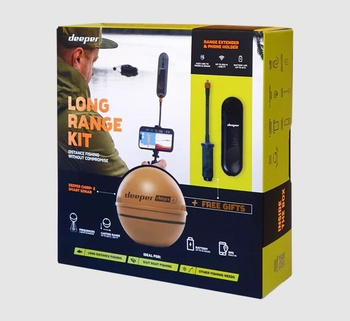 Deeper ZESTAW Long Range Kit Sonar CHIRP+2 &amp; Deeper Range Extender and Holder