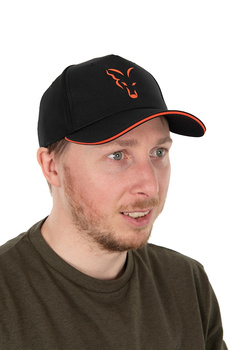 CHH015 FOX Czapka Collection Baseball Cap Black &amp; Orange