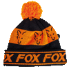 CPR991 Fox CZAPKA  Black &amp; Orange Lined Bobble 