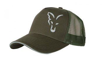 CPR995 Fox GREEN &amp; SILVER TRUCKER CAP
