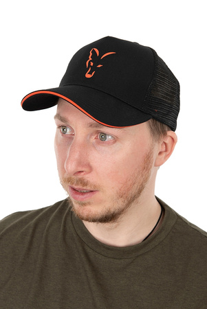 CHH017 FOX Collection Trucker Cap Black &amp; Orange