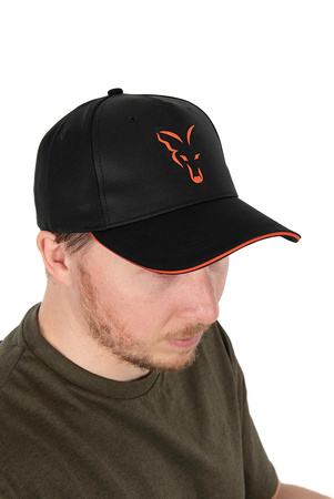 CHH015 FOX Czapka Collection Baseball Cap Black &amp; Orange