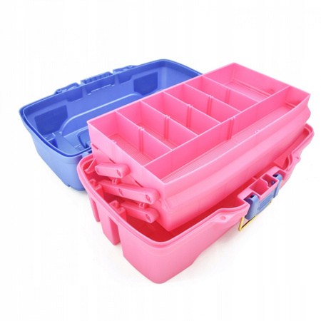 PLANO Skrzynka 2 TRAY PERIWINKLE RÓŻOWA 