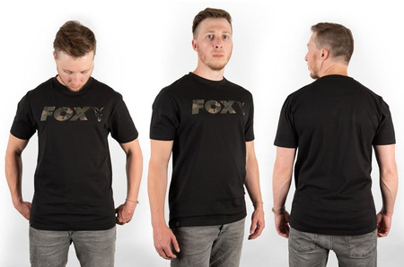 CFX022 Fox t-shirt Black/Camo Chest Print T-Shirt XL 