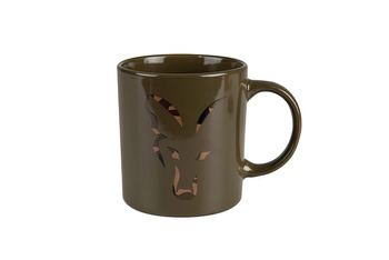 CCW025 FOX KUBEKGREEN &amp; CAMO HEAD CERAMIC MUG