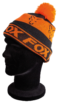 CPR991 Fox CZAPKA  Black &amp; Orange Lined Bobble