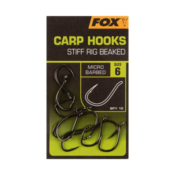 CHK240 FOX STIFF RIG BEAKED CARP HOOKS #6