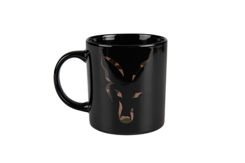 CCW024 FOX KUBEK BLACK &amp; CAMO HEAD CERAMIC MUG